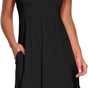 Women’s Casual T Shirt Dress Polyester Spandex Rayon Pockets Summer